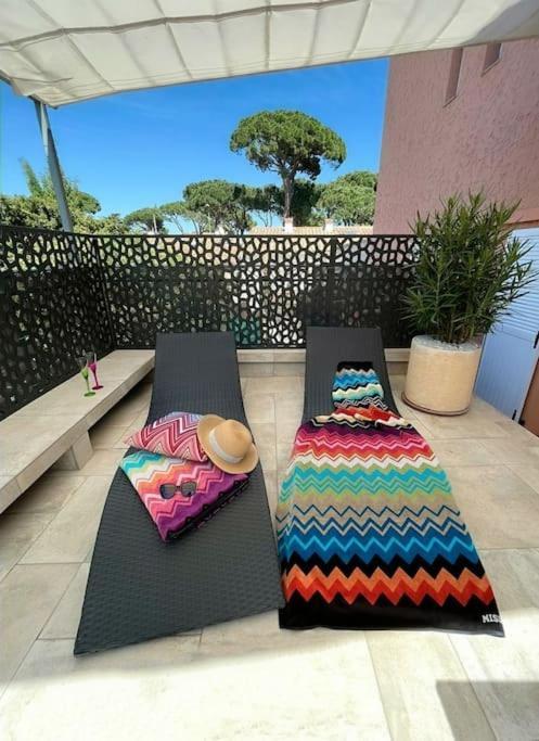 Studio Climatise, Terrasse, Parking Prive, 50M De La Plage Saint-Tropez Esterno foto